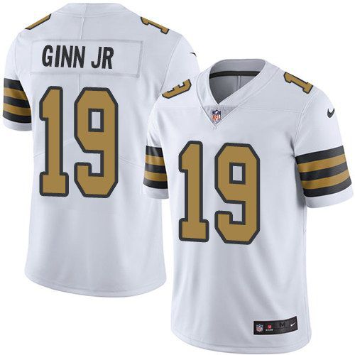 Men New Orleans Saints #19 Ted Ginn jr Nike White Color Rush Limited NFL Jersey->new orleans saints->NFL Jersey